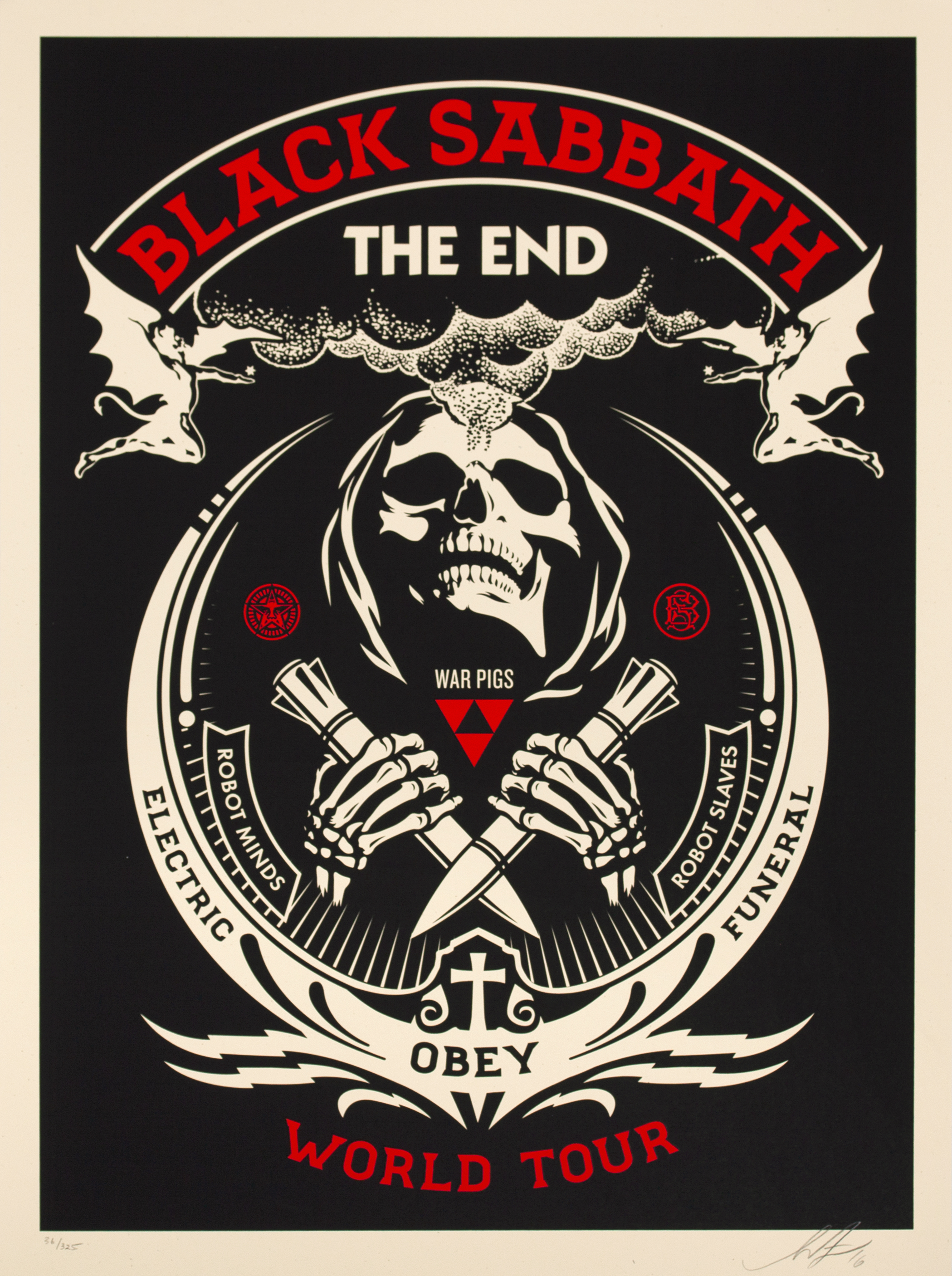 BLACK SABBATH “THE END”, Red Edition by Shepard Fairey | Mayberry