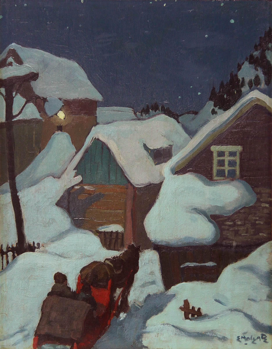 Edwin Holgate - Ski Tracks, 1935 - Group store of Seven, Giclee Canvas