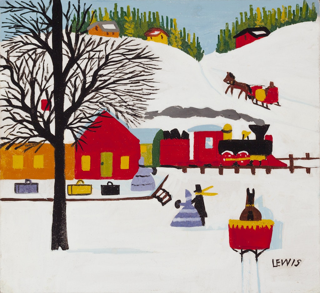 Train Station in Winter by Maud Lewis | Mayberry Fine Art