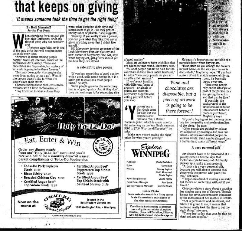 Winnipeg Free Press Dec 07 2002 P 2011024 1