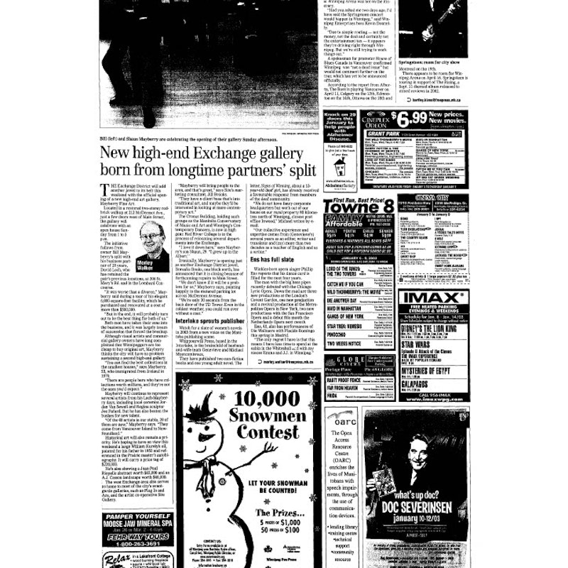 Winnipeg Free Press Jan 08 2003 P 461024 1